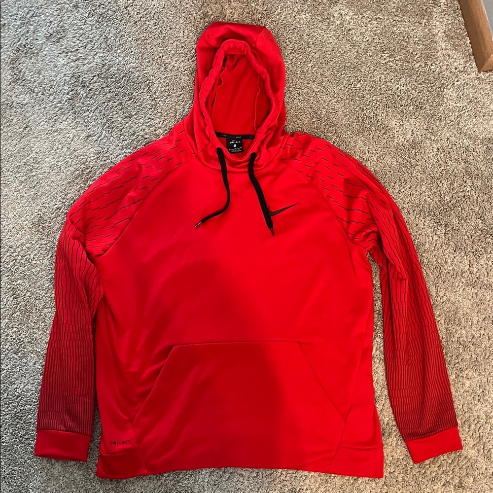 Nike Red Hoodie with Black Details XL
